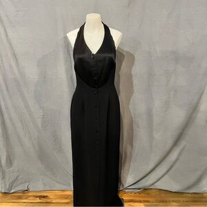 Sophisticated Black Backless Dress